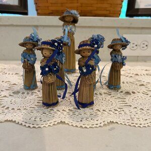7 Vintage Rush straw dolls Made in Korea